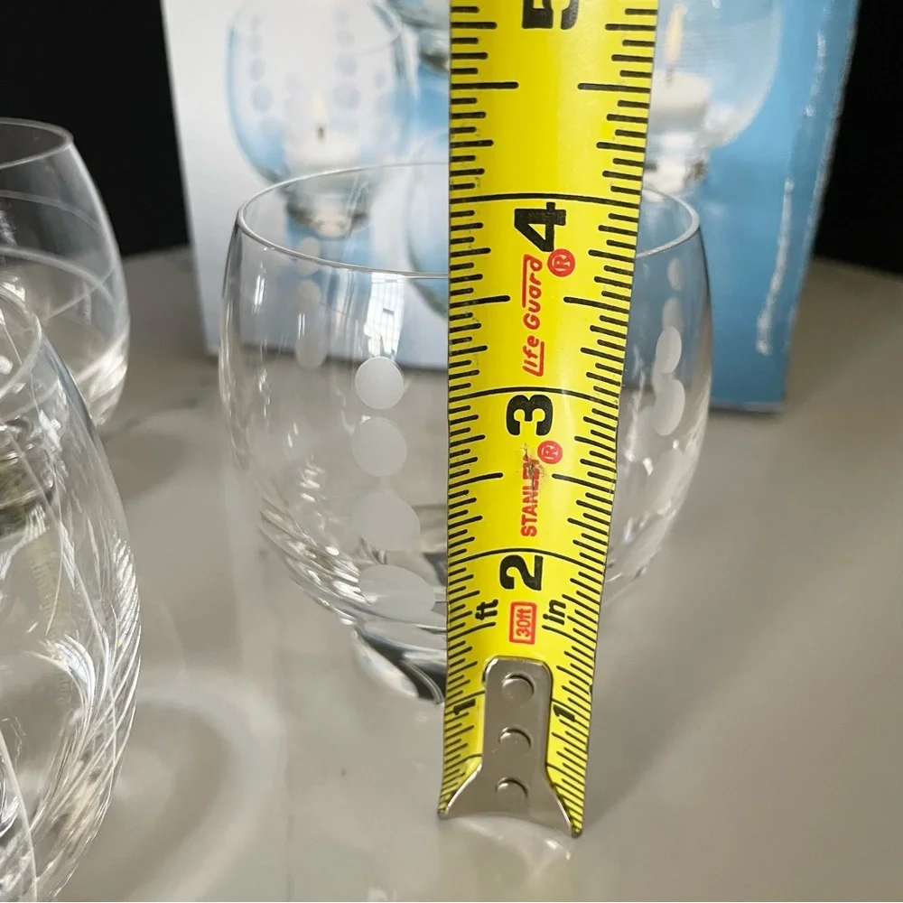 SET of 4 Cheers Footed Votive Holders by Mikasa